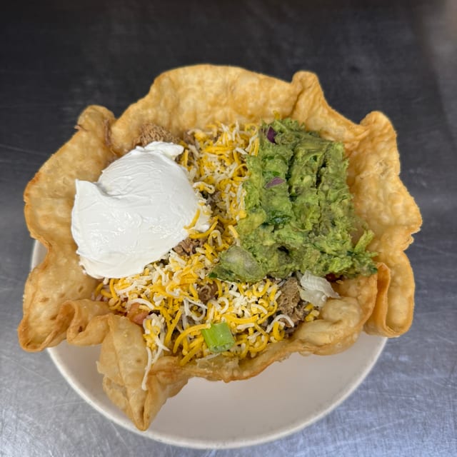 F. Chicken or Beef Taco Salad Lunch Special..