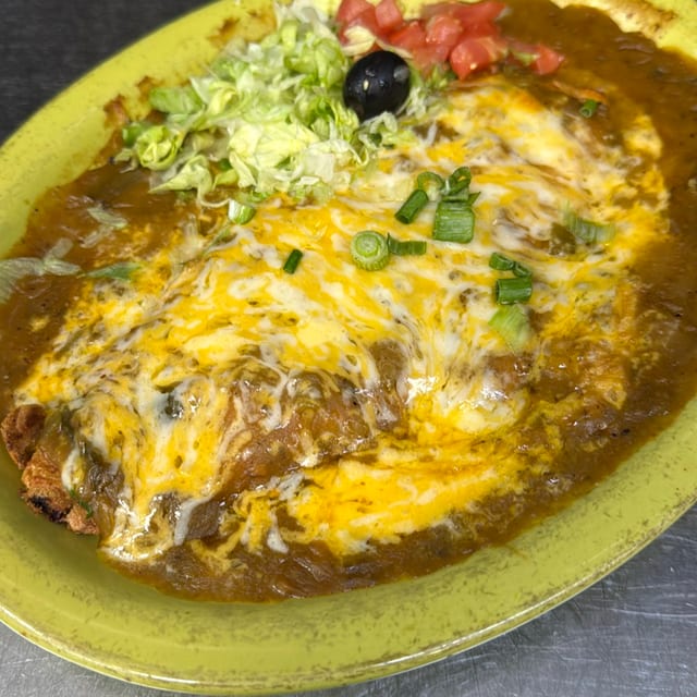 3. Chile Relleno with Green Sauce.