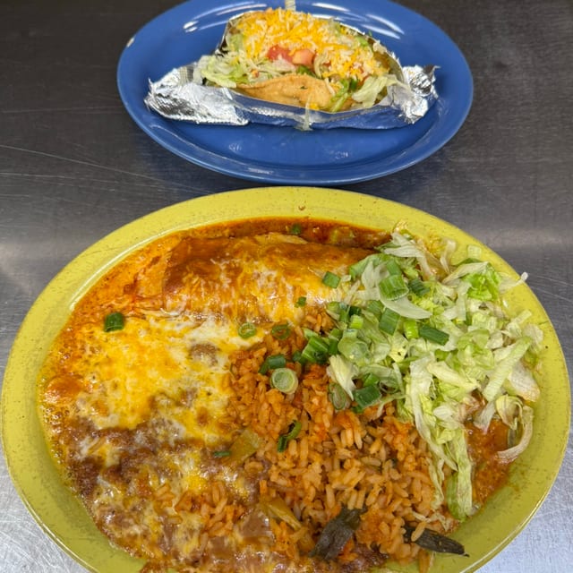 #1 Cheese Enchilada & Beef Taco.